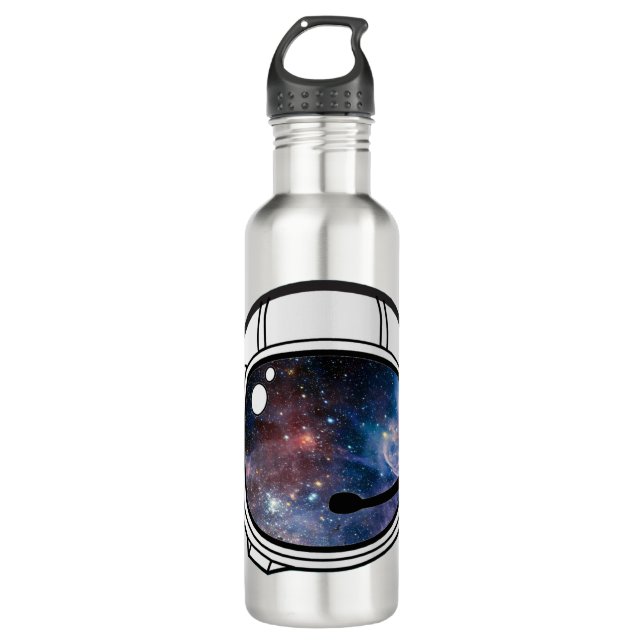 Space Astronaut Helmet Stainless Steel Water Bottle (Front)