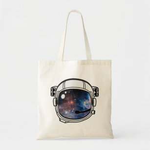 Space Astronaut Helmet Tote Bag