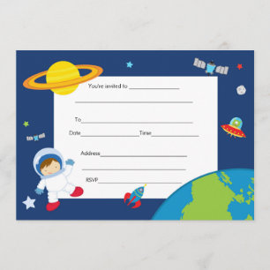 Space Astronaut Invitation Fill In