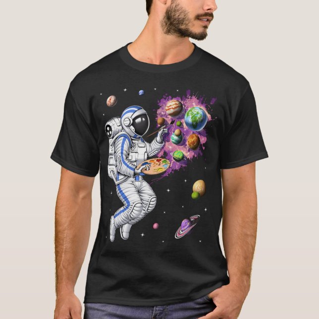 Space Astronaut Painter T-Shirt (Front)