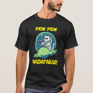 Space Astronaut Pew Madafakas Himalayan Cat T-Shirt