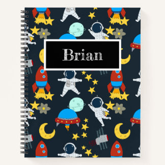 Space Astronaut Planet Personalized Notebook
