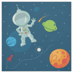 Space Astronaut Seamless Pattern Fabric on Navy