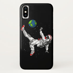 Space Astronaut Soccer Football Cosmic iPhone X Case