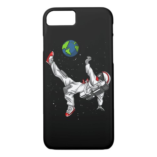 Space Astronaut Soccer Football Cosmic iPhone 87 Case