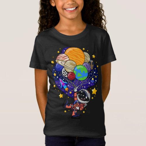 Space Astronaut Spaceman Astronomy Earth Mars Plan T_Shirt
