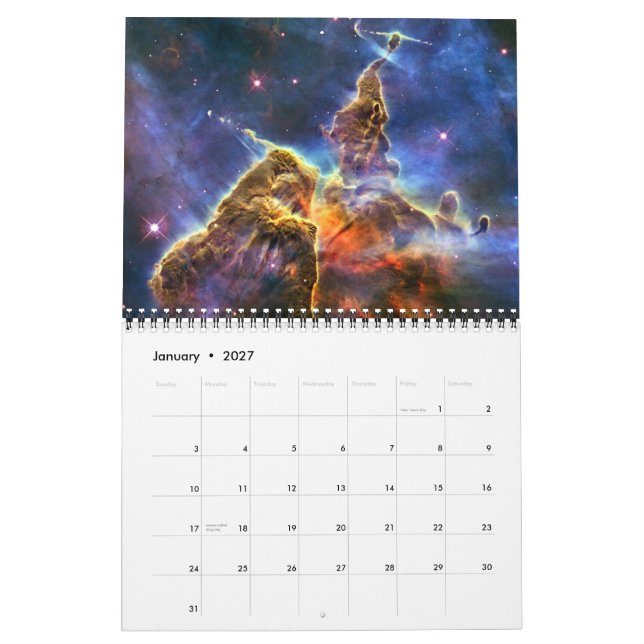 Space Astronomy Calendar 2015 NASA (Jan 2027)
