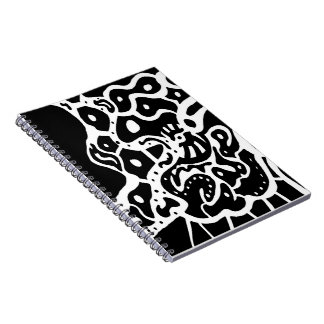"Space" B&W Abstract Art Notebook