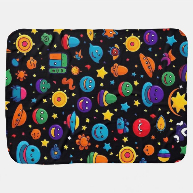 Space Baby Baby Blanket (Horizontal)
