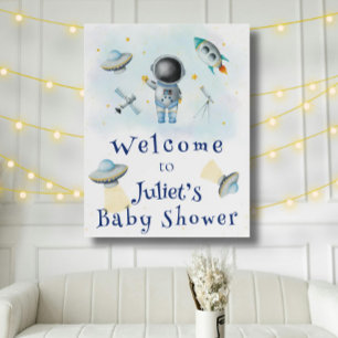 Space Baby Shower Astronaut Boy rockets ufo star Foam Board