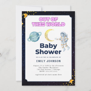 Space Baby Shower Invitation