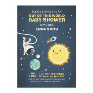 Space Baby Shower Invitation Out of this world