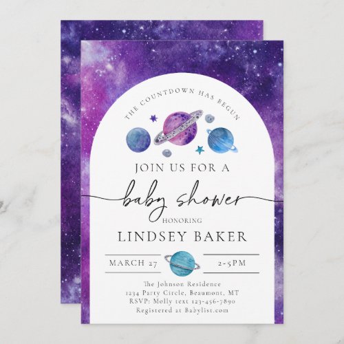 Space Baby Shower Invitation  Space Baby Shower