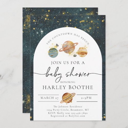 Space Baby Shower Invitation  Space Baby Shower
