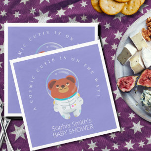 Space Baby Shower, Teddy Bear, Cosmic Cutie Napkins