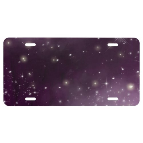 Space Background License Plate