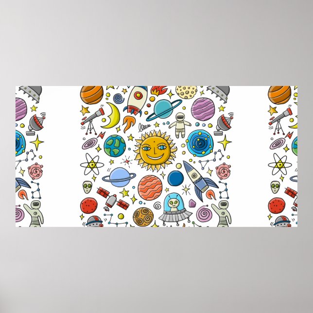 Space Background. Planets of the solar system. Roc Poster (Front)