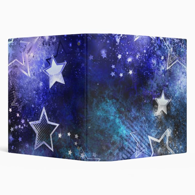 Space Background with Stars 3 Ring Binder (Background)