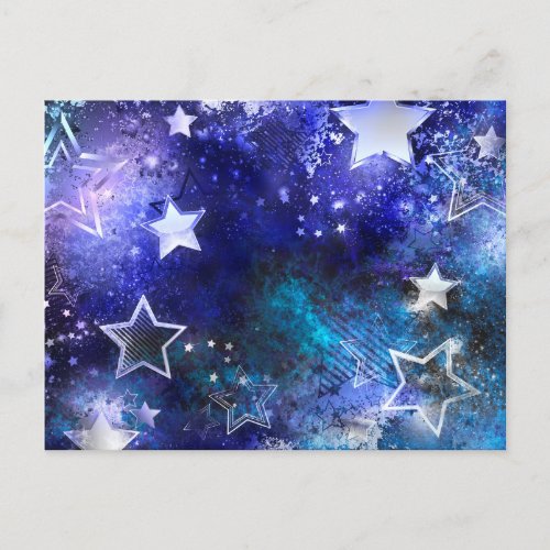 Space Background with Stars Announcement Postcard