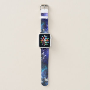 Space Background with Stars Apple Watch Band