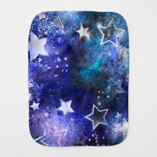 Space Background with Stars Baby Burp Cloth