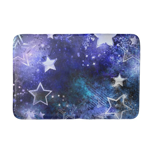 Space Background with Stars Bath Mat (Front)