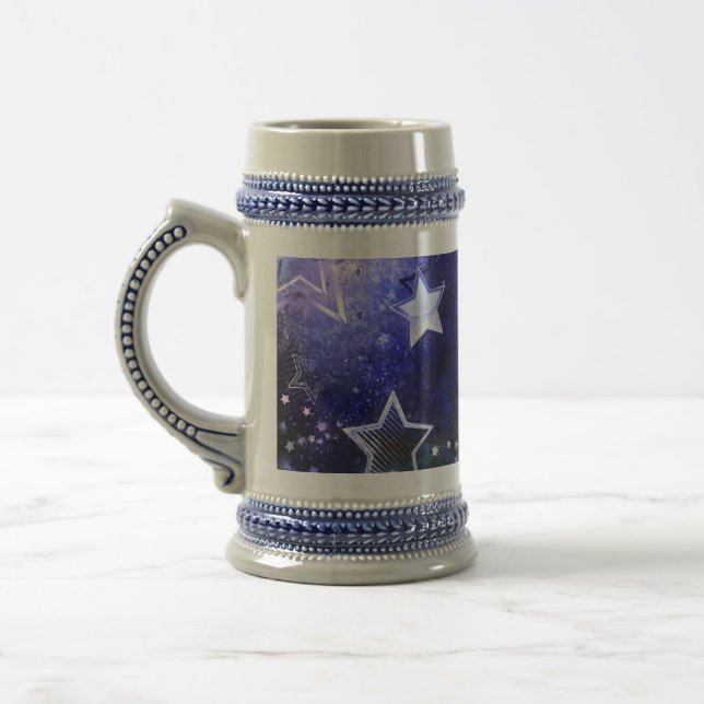 Space Background with Stars Beer Stein (Left)