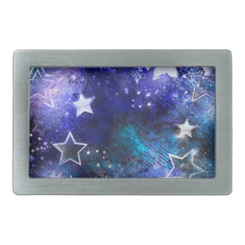 Space Background with Stars Belt Buckle
