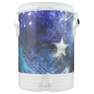Space Background with Stars Beverage Cooler