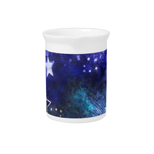 Space Background with Stars Beverage Pitcher (Front)