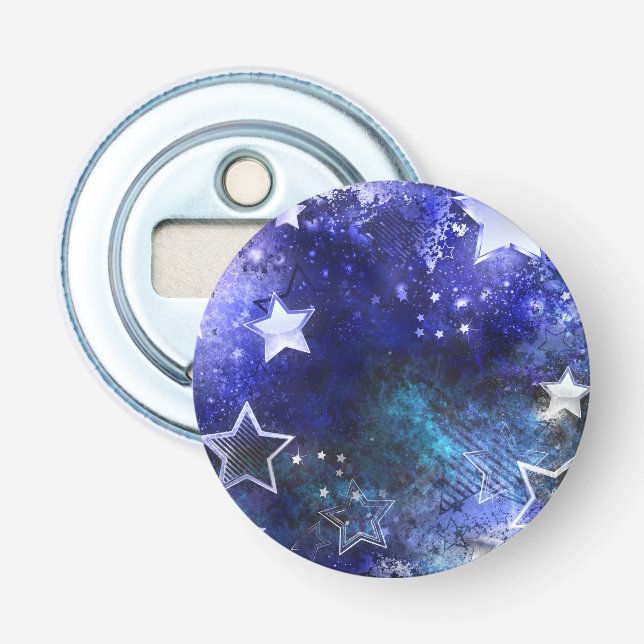 Space Background with Stars Bottle Opener (Front)