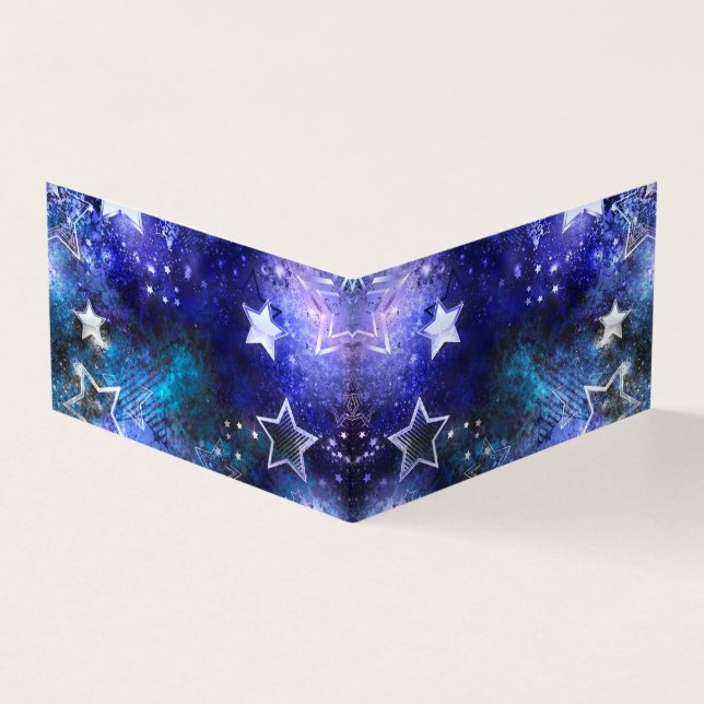 Space Background with Stars Business Card (Outside)