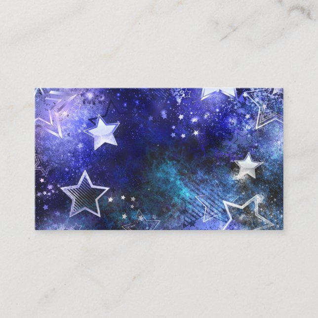 Space Background with Stars Business Card (Front)