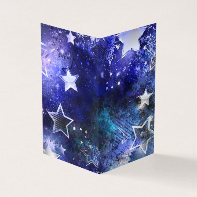 Space Background with Stars Business Card (Outside)