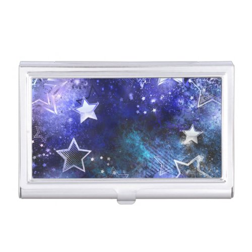 Space Background with Stars Business Card Case