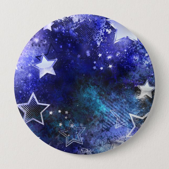 Space Background with Stars Button (Front)