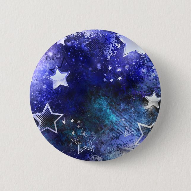 Space Background with Stars Button (Front)