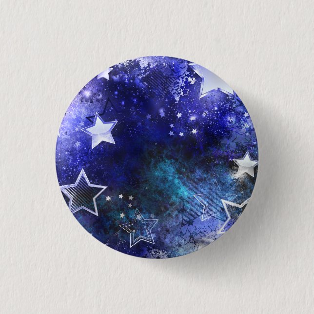 Space Background with Stars Button (Front)