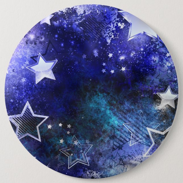 Space Background with Stars Button (Front)