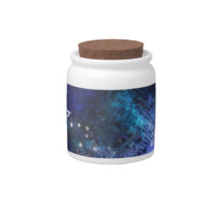 Space Background with Stars Candy Jar