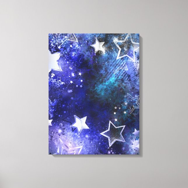 Space Background with Stars Canvas Print (Front)
