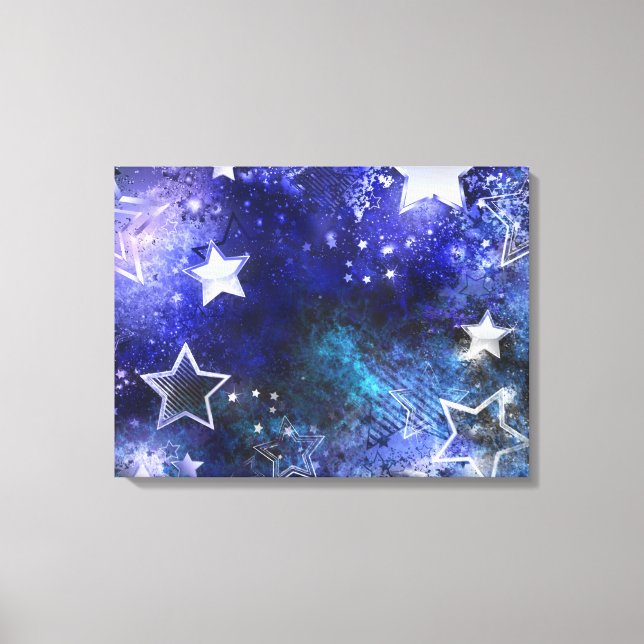 Space Background with Stars Canvas Print (Front)
