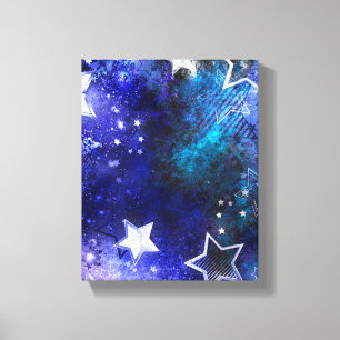 Space Background with Stars Canvas Print