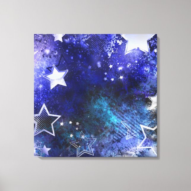 Space Background with Stars Canvas Print (Front)