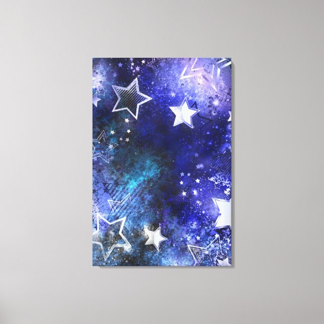 Space Background with Stars Canvas Print (Front)