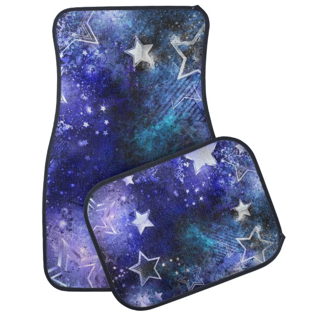 Space Background with Stars Car Floor Mat (Set)