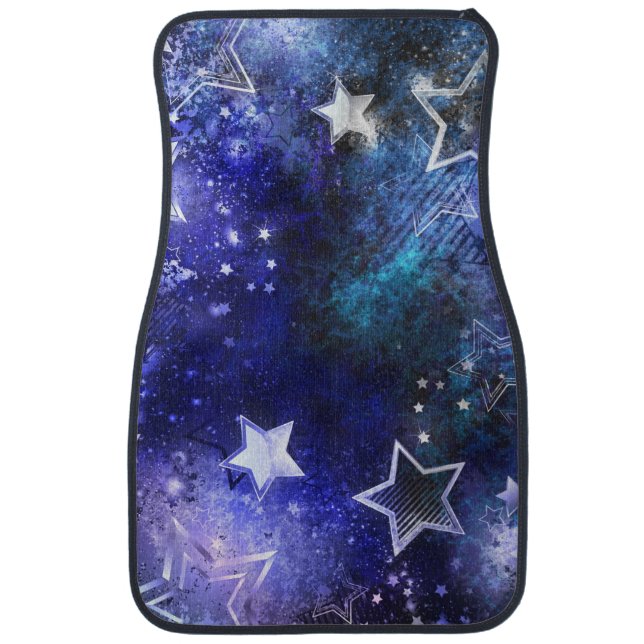 Space Background with Stars Car Floor Mat (Front)