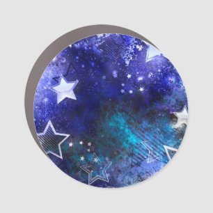 Space Background with Stars Car Magnet