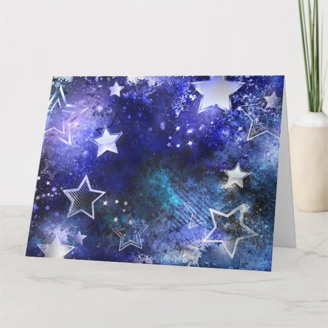 Space Background with Stars Card (Front)