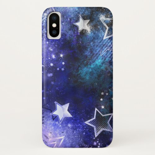 Space Background with Stars iPhone X Case